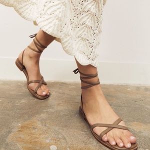 BRAND NEW Margaux Wrap Sandal - Mocha Nappa - Size 41W
